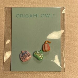 Origami Owl Pumpkin Charm set nwt